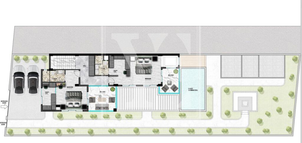 Дворівнева вілла в красивому районі Бекташ