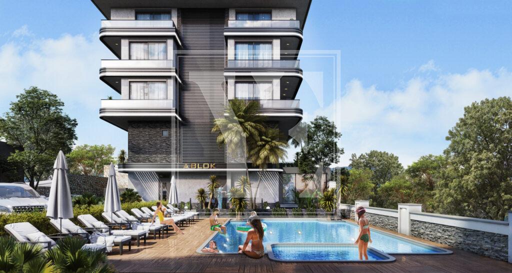 Замечательный дуплекс на крыше 3+1 в хорошем районе Оба.