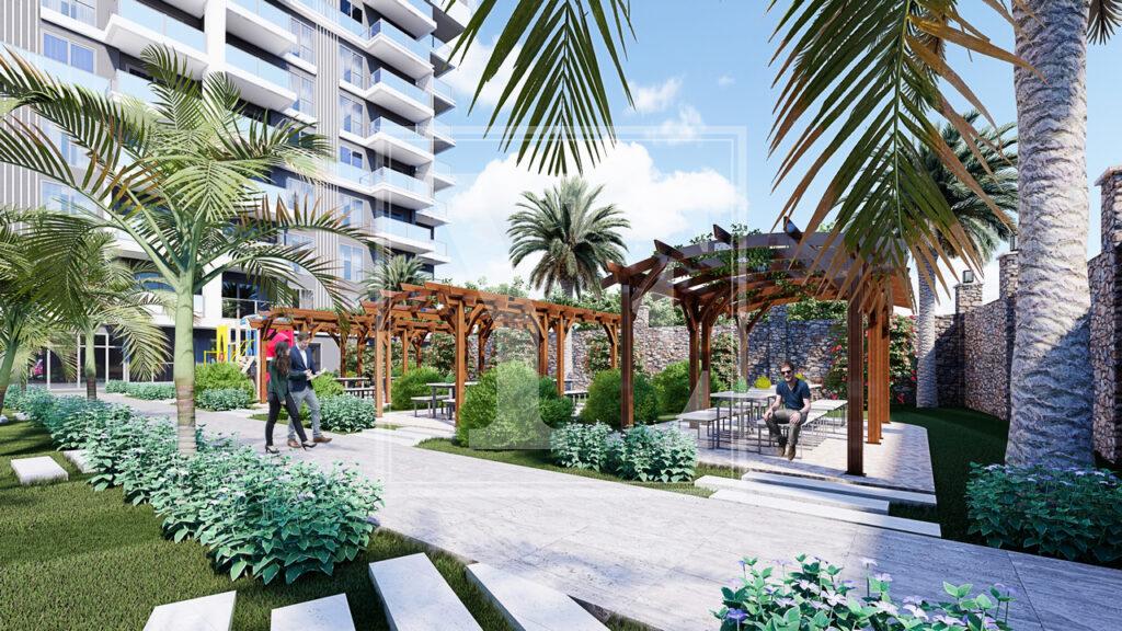 Neue Wohnung 1+1 in der wunderschönen Gegend in Payallar