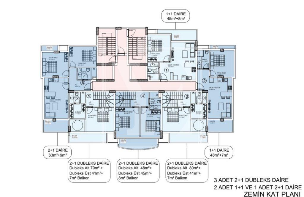 باغ دوبلکس 2+1 در منطقه فوق العاده آوسالار
