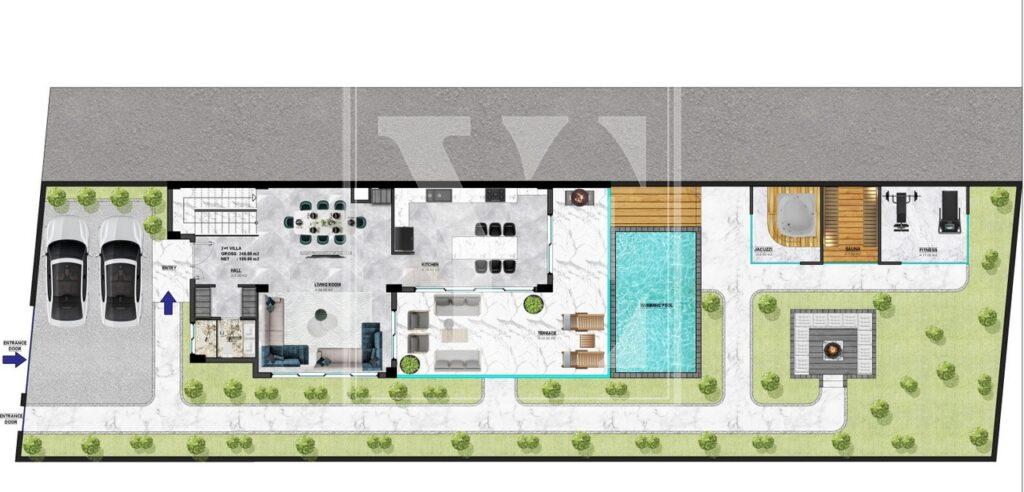 Дворівнева вілла в красивому районі Бекташ