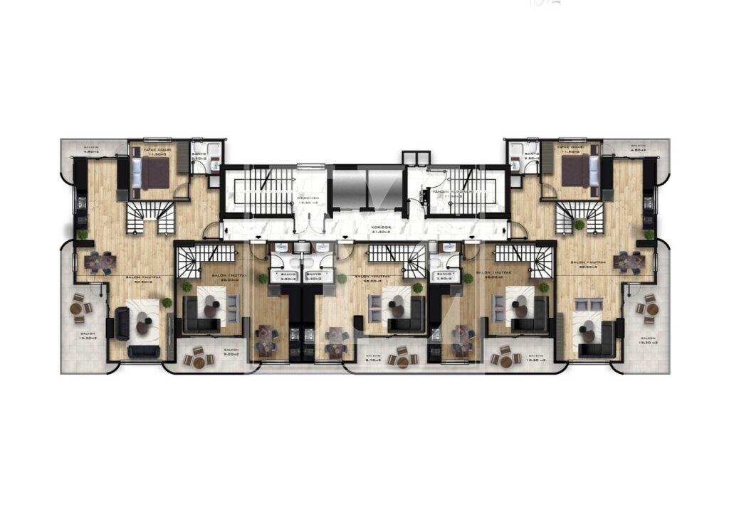 Wunderschönes Duplex zum Verkauf in Mahmutlar (Verkauft)