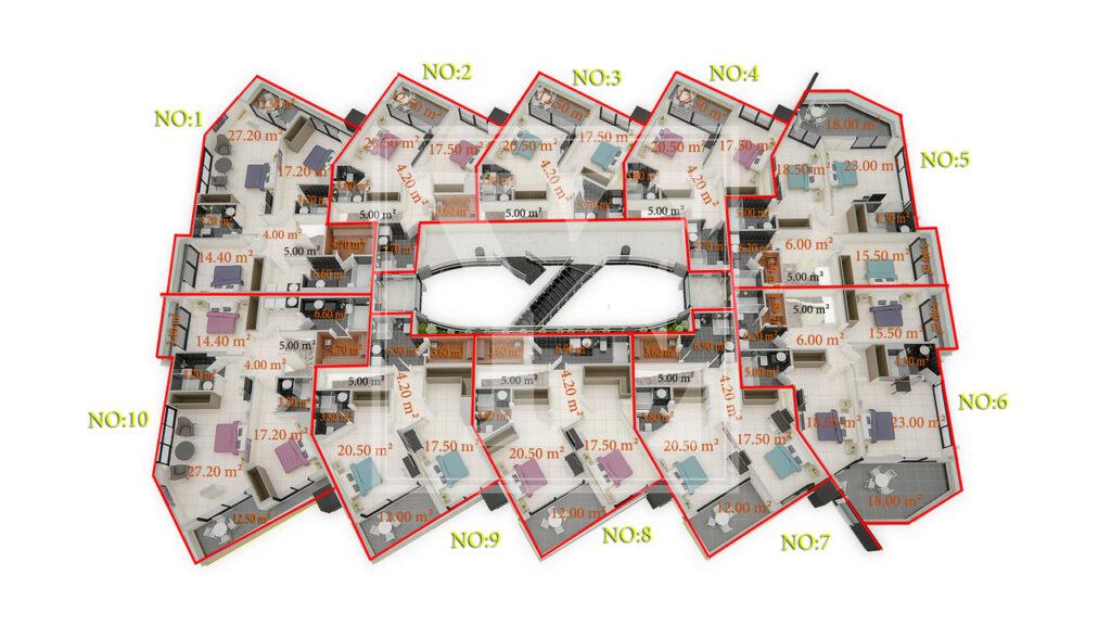 Beautiful 2+1 garden duplex in the area in Kargicak