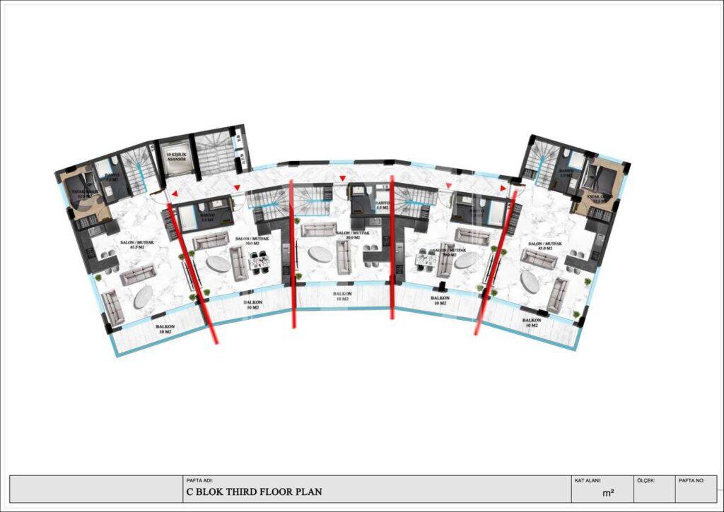 سقف دوبلکس مدرن و لوکس 3+1 در منطقه اوبا