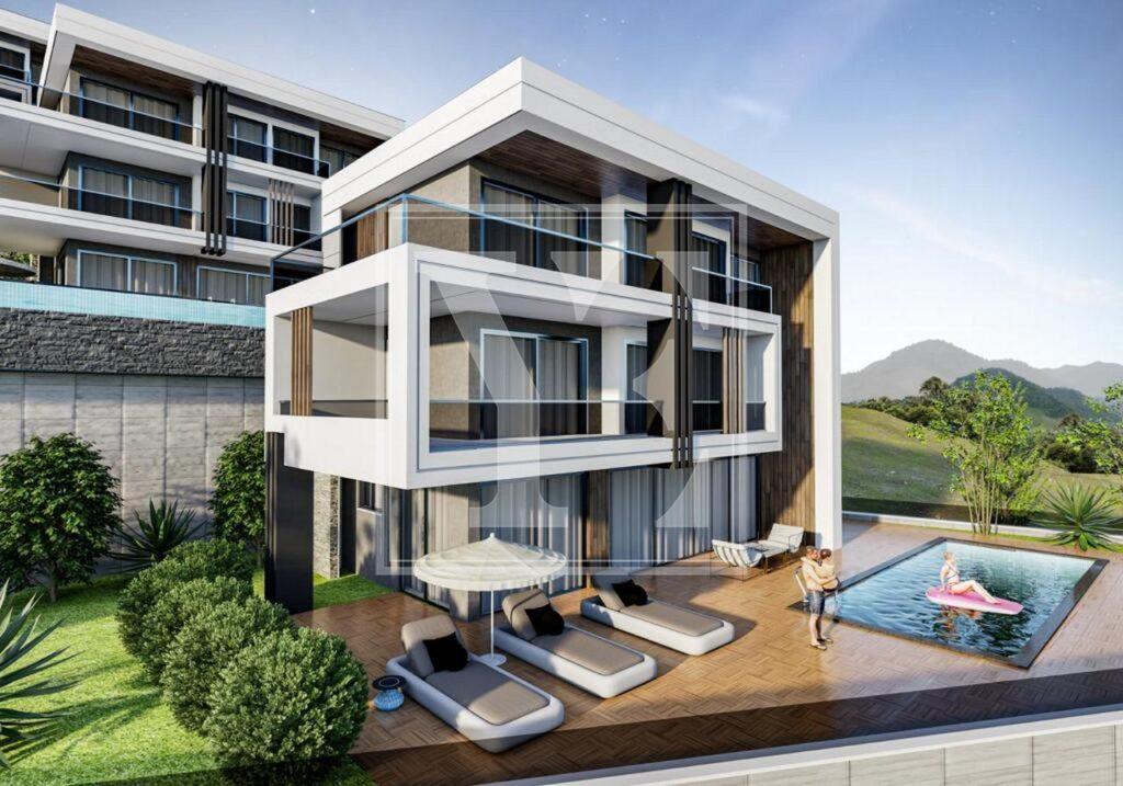 Luxuriöse und moderne Villa in der schönen Gegend von Alanya