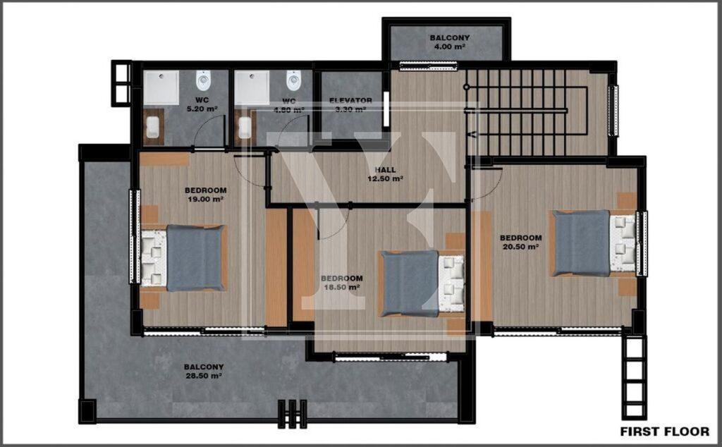 Luxuriöse und moderne Villa in der schönen Gegend von Alanya