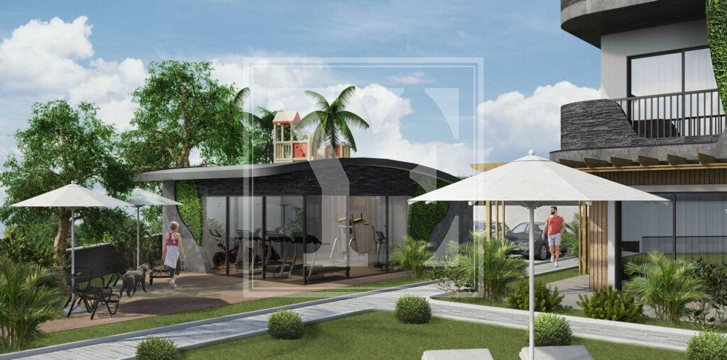 Современный и красивый садовый дуплекс 4+1 в районе Кызылкашехир