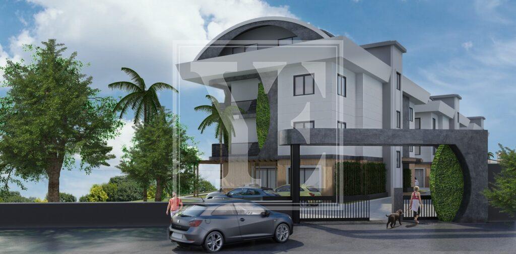 Современный и красивый садовый дуплекс 4+1 в районе Кызылкашехир