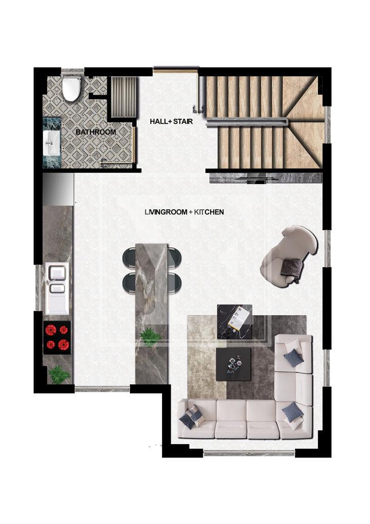 ویلای شیک و دنج 3+1 در منطقه نیکا در پایالار