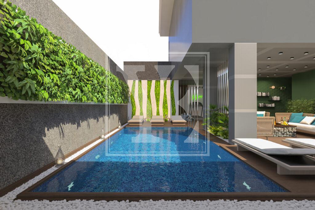 Потрясающая квартира в Махмутларе с одной спальней