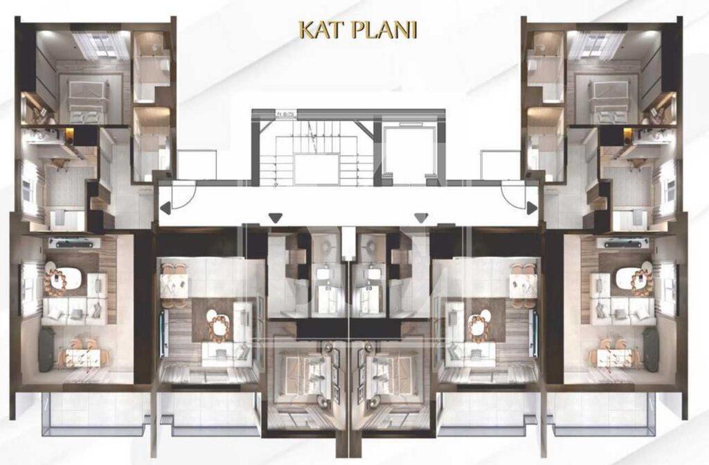 Уютная и красивая квартира 2+1 в красивом районе Алтынташа.