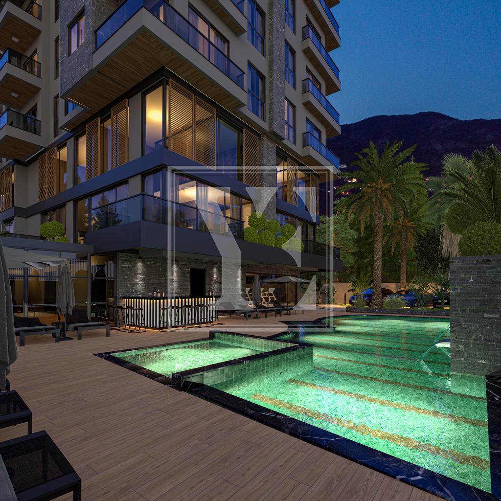 Красивый и роскошный лофт 1+1 недалеко от пляжа в центре Алании (Продано)