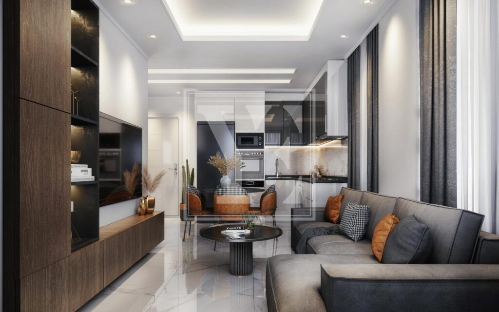 Роскошная квартира 1+1 для жизни в хорошем районе Демирташа