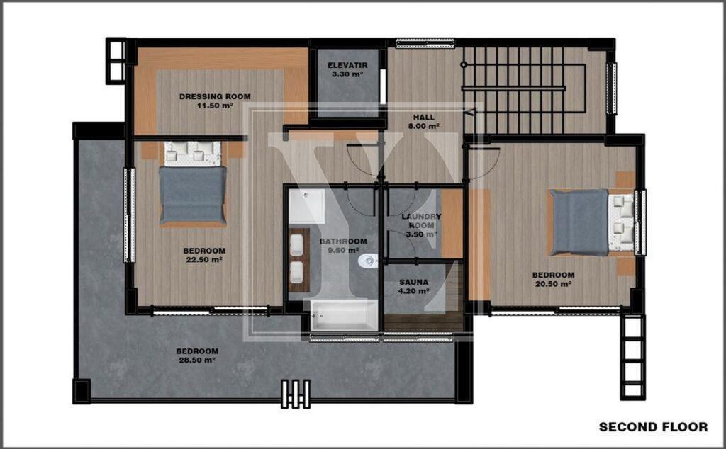 Luxuriöse und moderne Villa in der schönen Gegend von Alanya