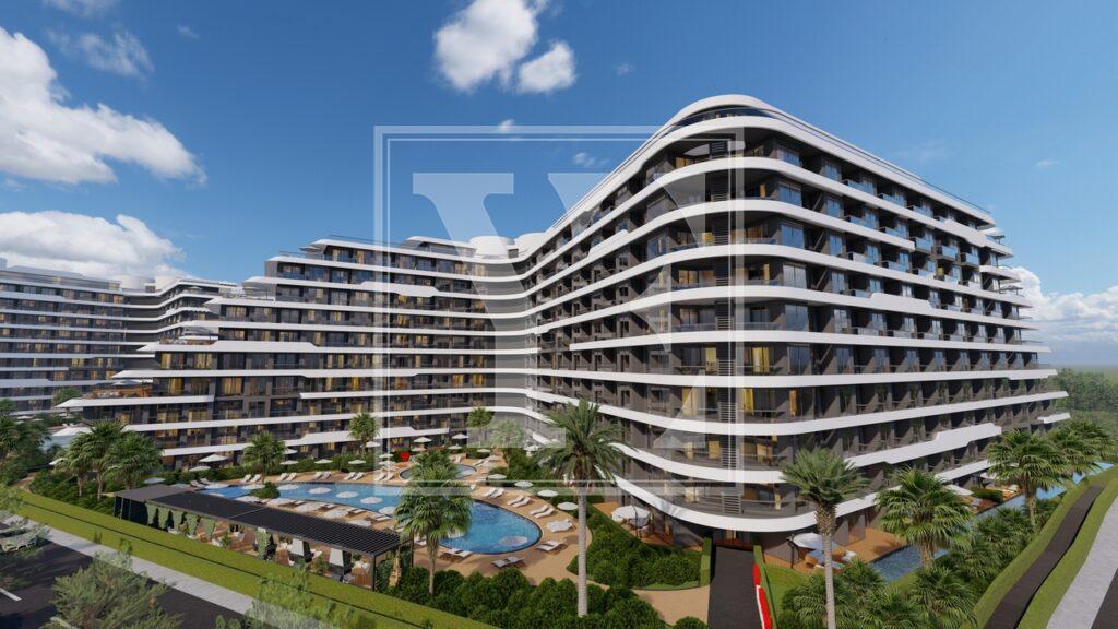 لوکس 2+1 سقف دوبلکس در منطقه در آنتالیا