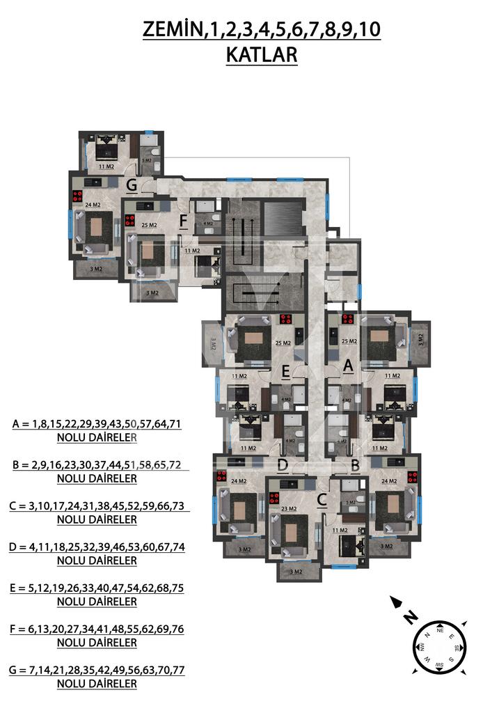 Продається елегантна квартира 1+1 в Махмутларі