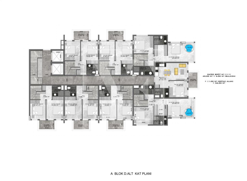 Современный дуплекс на крыше 3+1 в красивом районе Кестеля