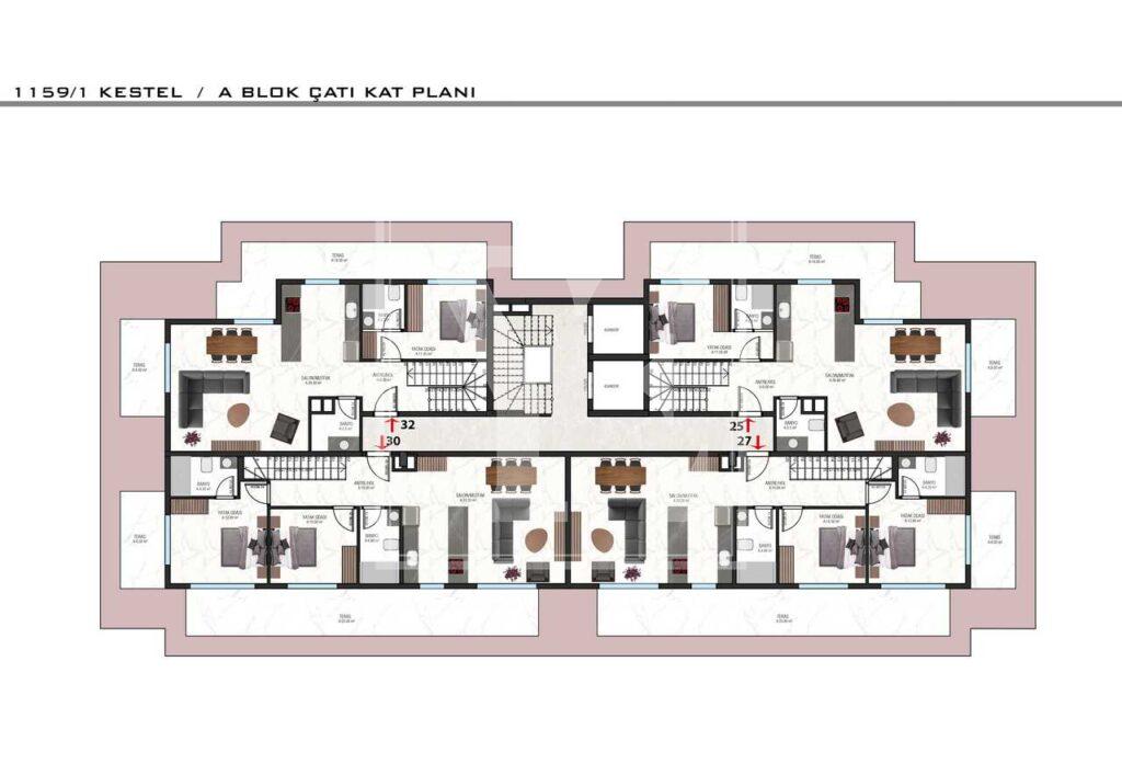 Великолепная квартира для инвестиций в Турции, Кестель