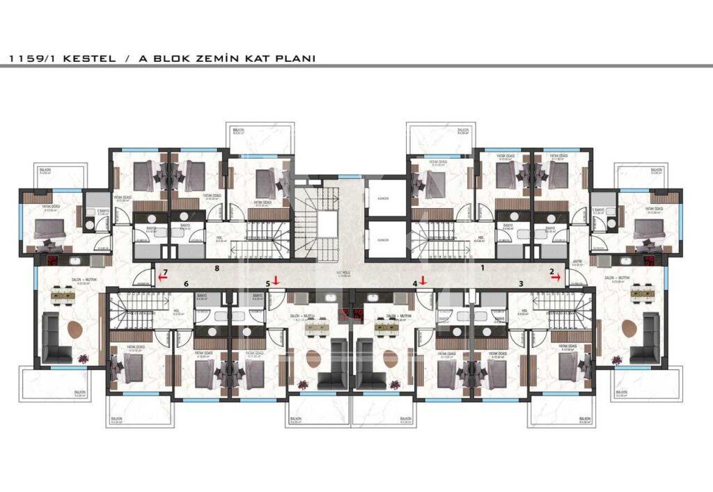 Великолепная квартира для инвестиций в Турции, Кестель