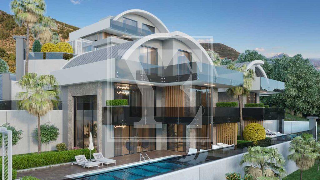 ویلای شیک 4+1 تریبلکس با چشم انداز شگفت انگیز در آلانیا