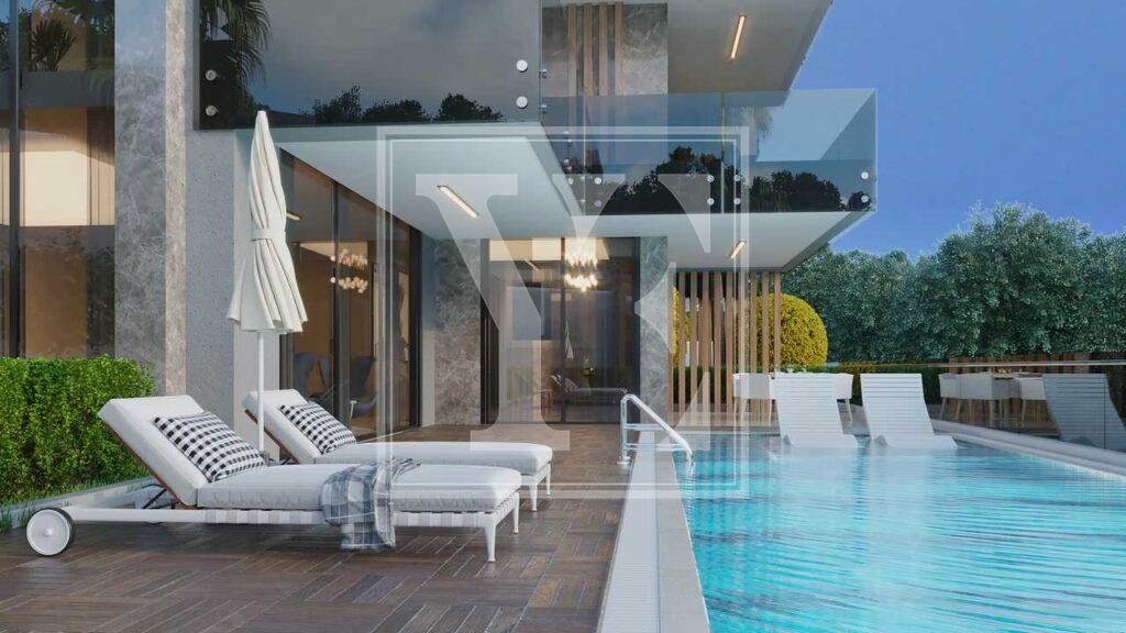 ویلای شیک 4+1 تریبلکس با چشم انداز شگفت انگیز در آلانیا