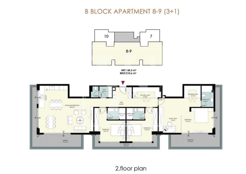خانه مقرون به صرفه با سه اتاق خواب در یک مجتمع مجلل