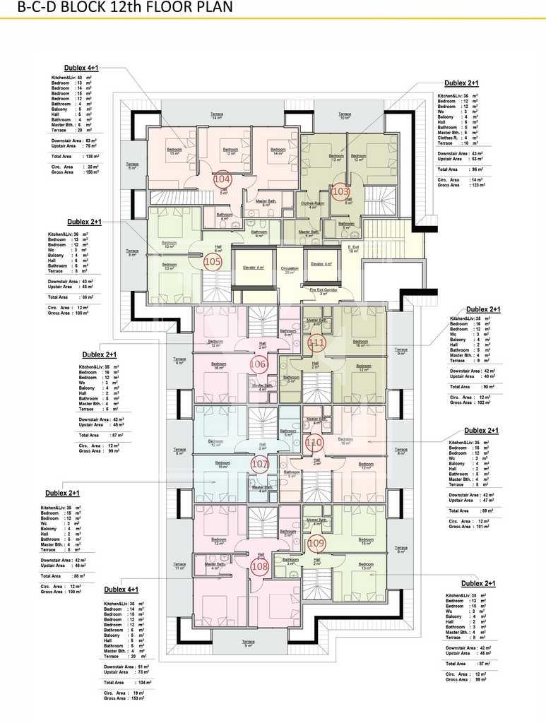 باغ دوبلکس شیک 2+1 در مجتمع مدرن در منطقه محمودلار