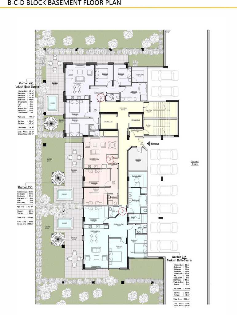 باغ دوبلکس شیک 2+1 در مجتمع مدرن در منطقه محمودلار