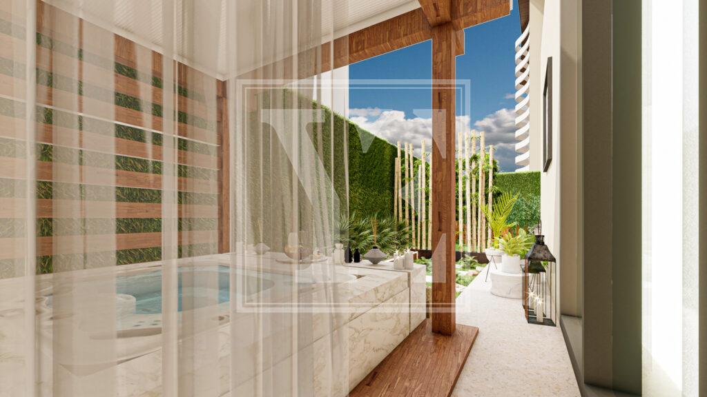 Чудовий садовий дуплекс 4+1 в красивому проекті в районі Оби