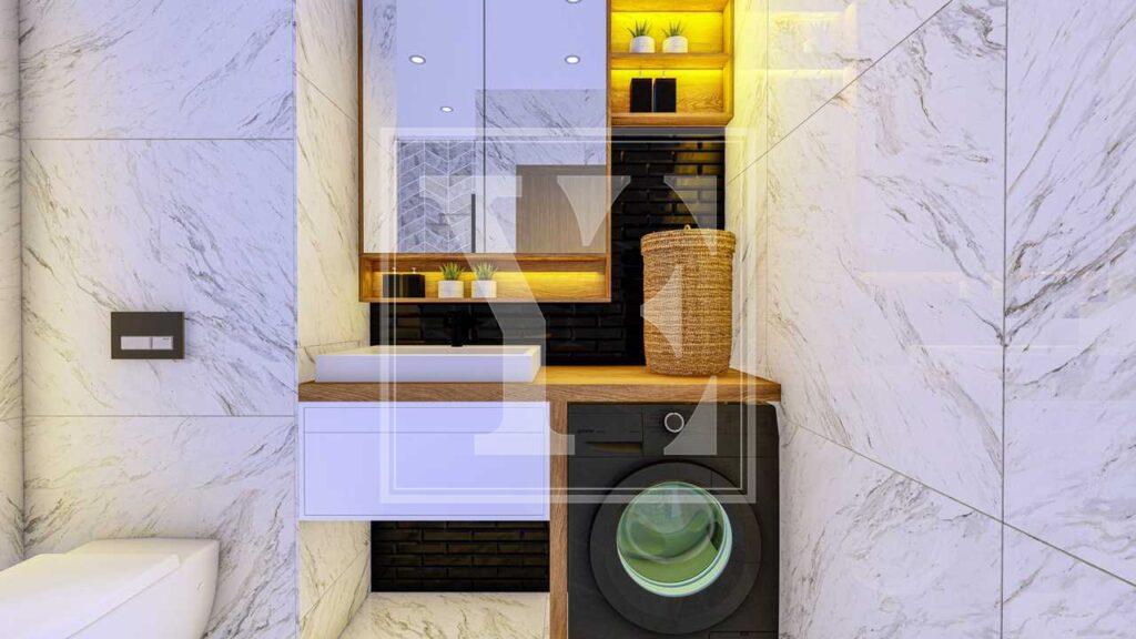 Tolle Maisonette-Wohnung 2+1 in der wunderschönen Gegend in Çiplakli