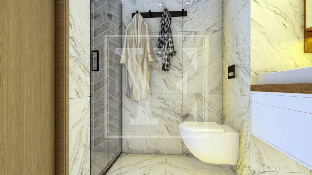 Tolle Maisonette-Wohnung 2+1 in der wunderschönen Gegend in Çiplakli