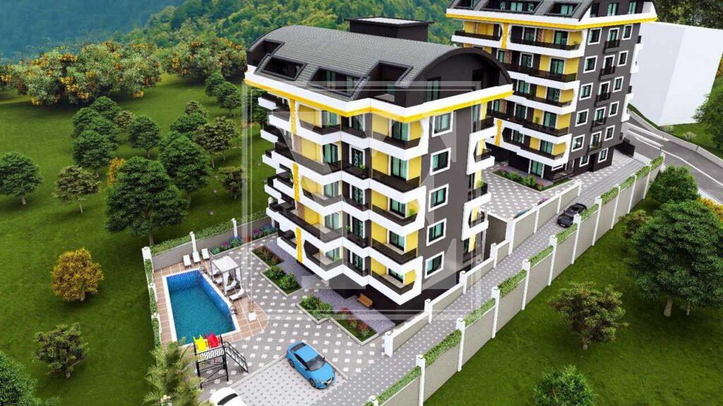 Tolle Maisonette-Wohnung 2+1 in der wunderschönen Gegend in Çiplakli