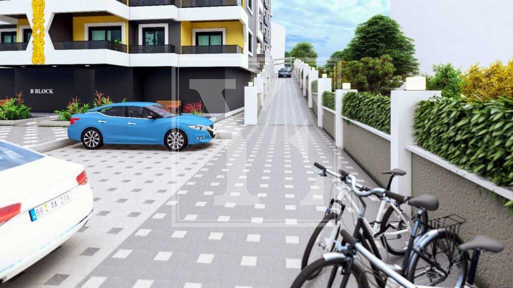 Tolle Maisonette-Wohnung 2+1 in der wunderschönen Gegend in Çiplakli