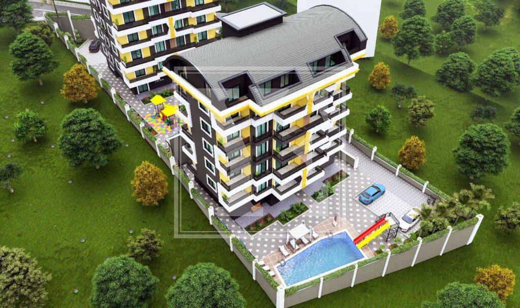 Tolle Maisonette-Wohnung 2+1 in der wunderschönen Gegend in Çiplakli