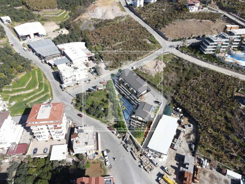 Хороший дуплекс на крыше 2+1 с красивой территорией в Джикджилли, Алания