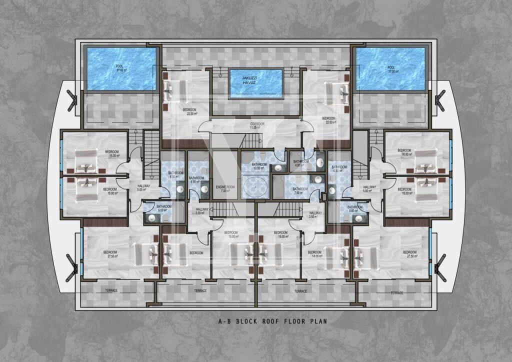 باغ دوبلکس 2+1 در پروژه شگفت انگیز با چشم اندازی عالی از کارگیجک (فروخته شد)