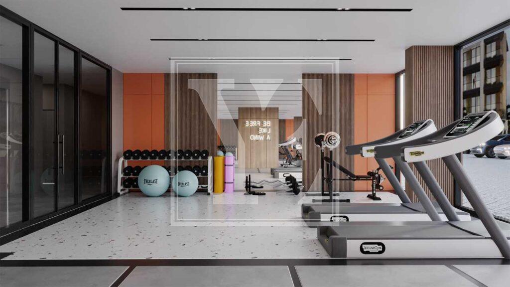 آپارتمان شیک 1+1 با منظره زیبای دریا در مرکز آلانیا