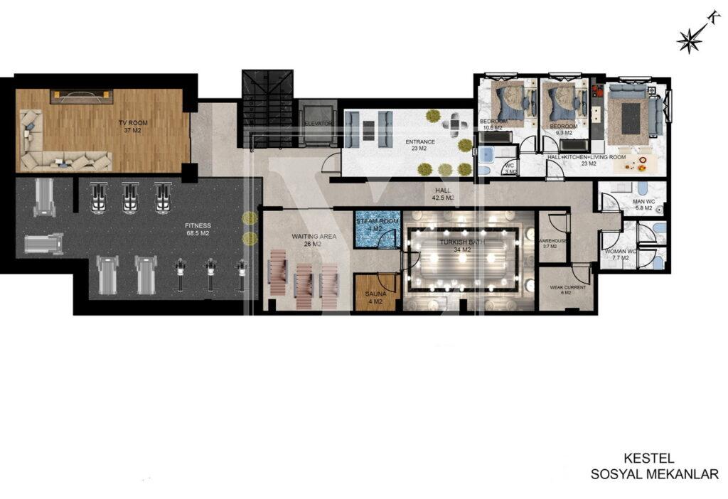 Элегантная квартира 2+1 в красивом районе Кестеля (Продано)