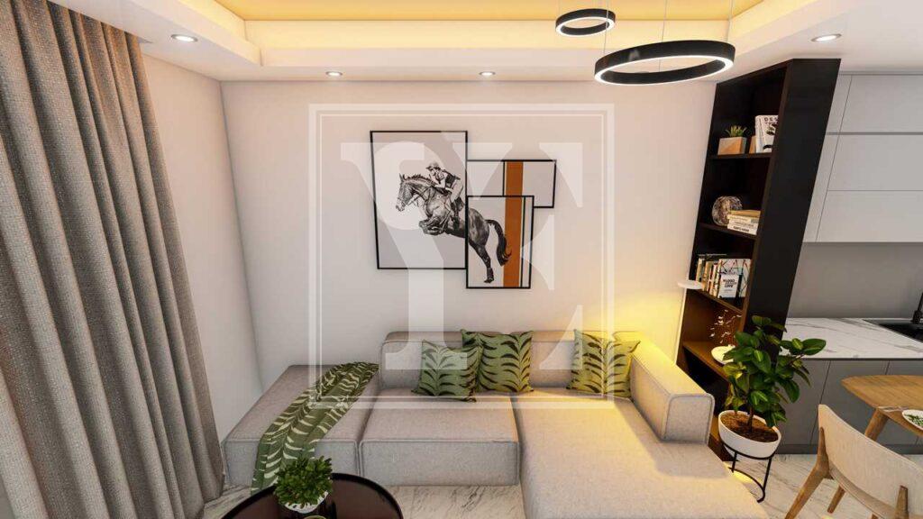 Tolle Maisonette-Wohnung 2+1 in der wunderschönen Gegend in Çiplakli