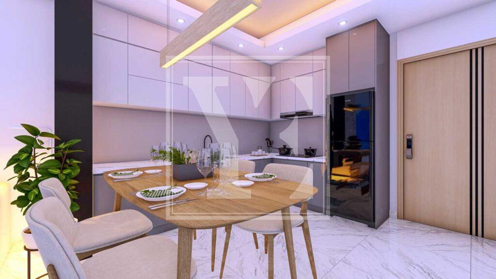 Tolle Maisonette-Wohnung 2+1 in der wunderschönen Gegend in Çiplakli