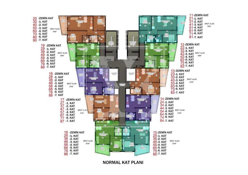 Hochwertige Wohnung zum Verkauf in Avsallar (Verkauft)