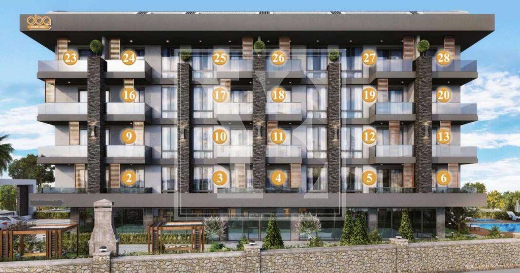 Уютная двухкомнатная квартира в Оба, Алания