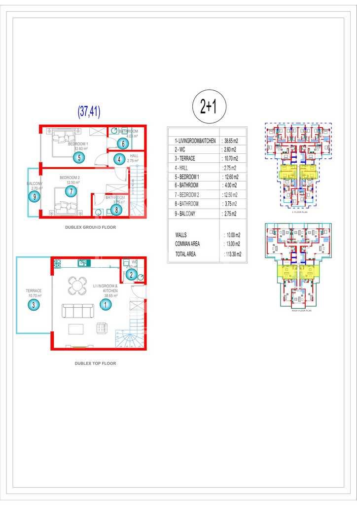 Elegante Dach-Maisonette 2+1 als Investition in der schönen Gegend von Oba