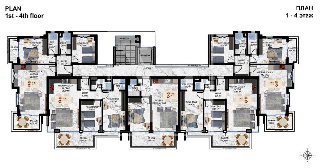سقف دوبلکس شیک 3+1 در منطقه زیبای کستل