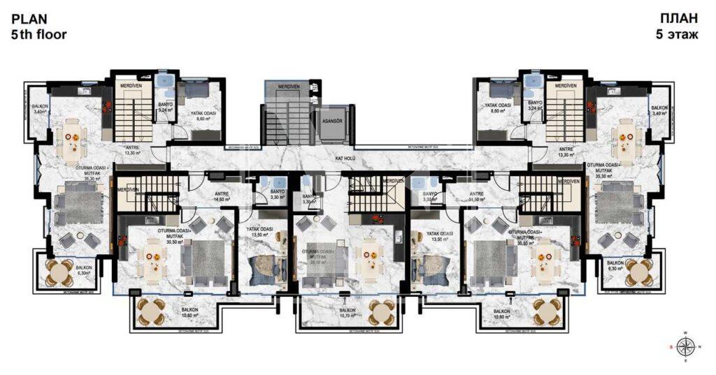 Элегантная квартира 2+1 в красивом районе Кестеля (Продано)