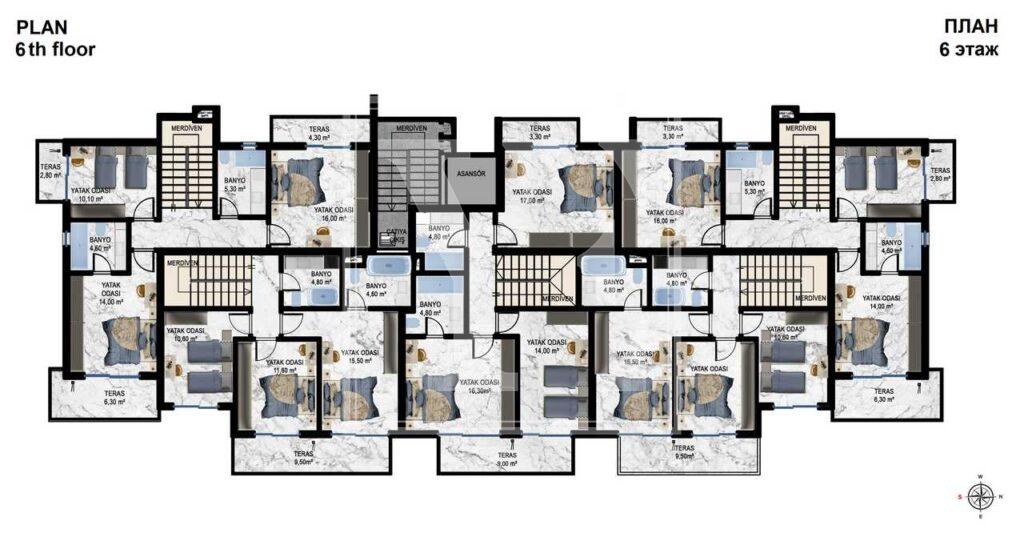 سقف دوبلکس شیک 3+1 در منطقه زیبای کستل