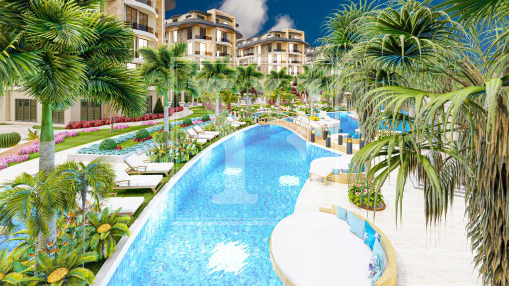 Чудовий садовий дуплекс 4+1 в красивому проекті в районі Оби