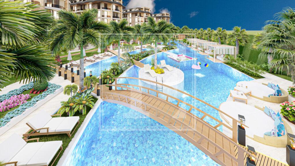 Замечательная квартира 1+1 в красивом проекте в районе Оба