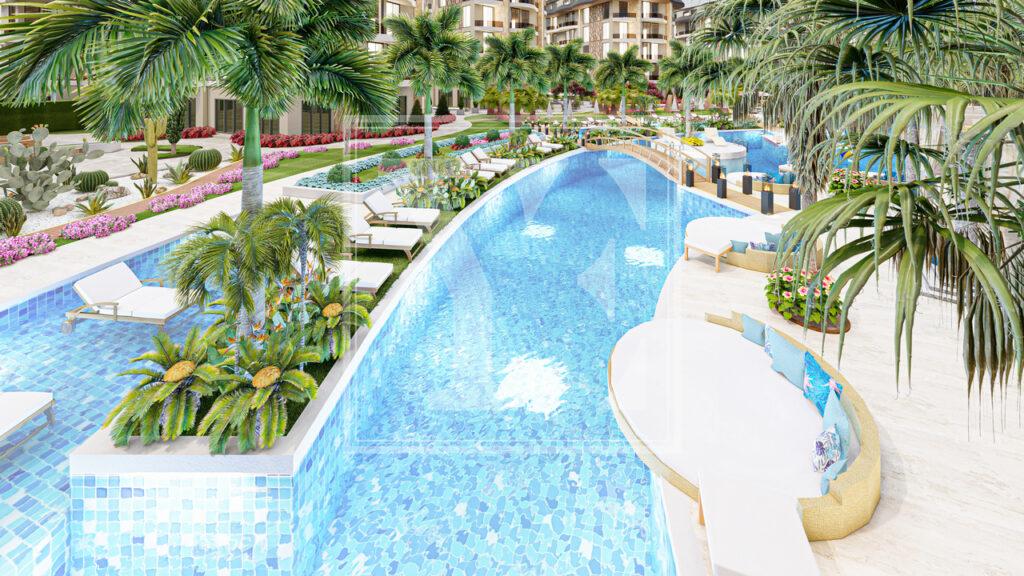 Замечательная квартира 1+1 в красивом проекте в районе Оба