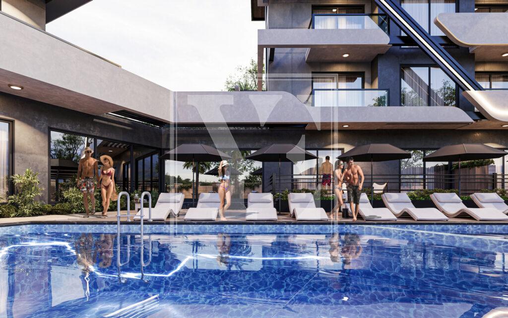 Schöne Garten-Maisonette 2+1 mit schöner Lage in Cikcilli, Alanya